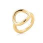 Metal Chic Yellow Gold Plated Ring-